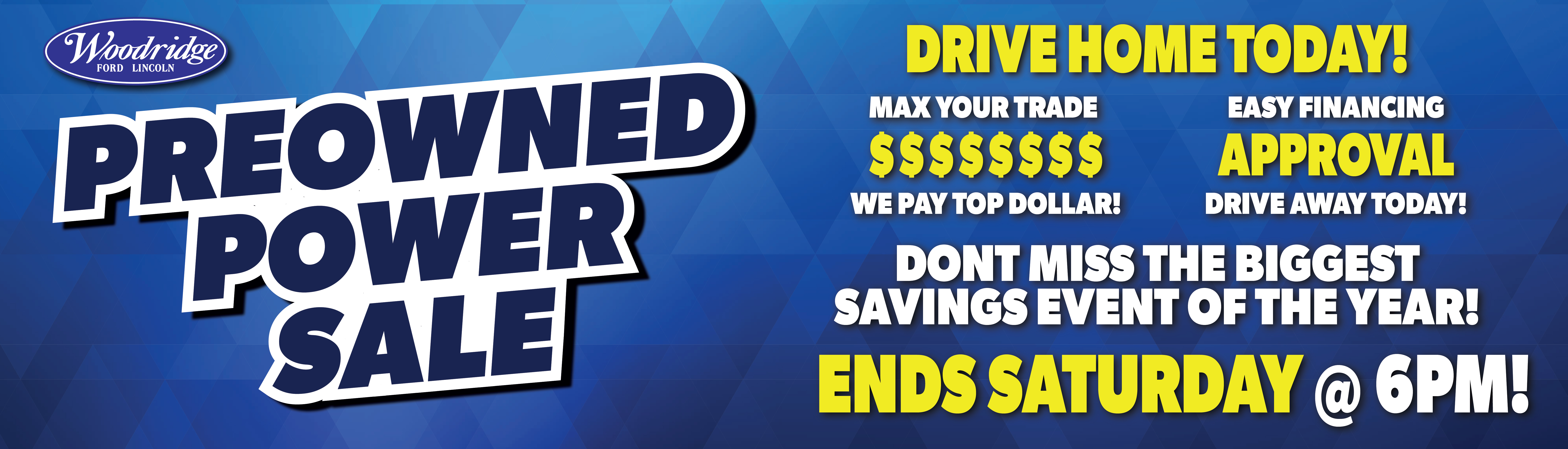 Preowned Power Sale Banner