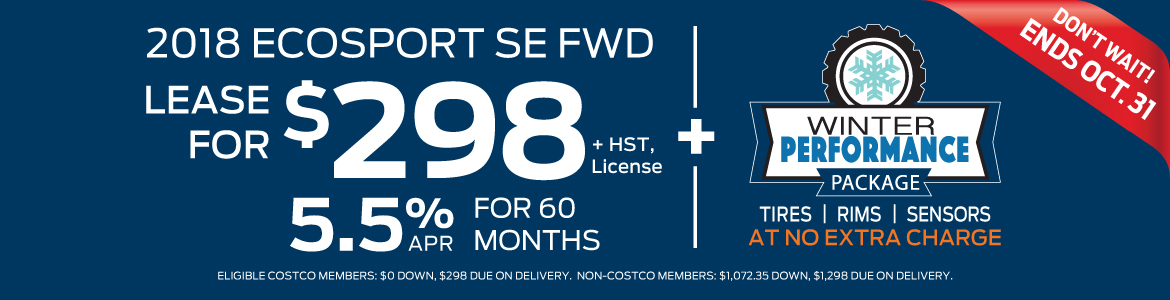 New 2018 Ford Ecosport Se For Sale In Barrie Bayfield Ford