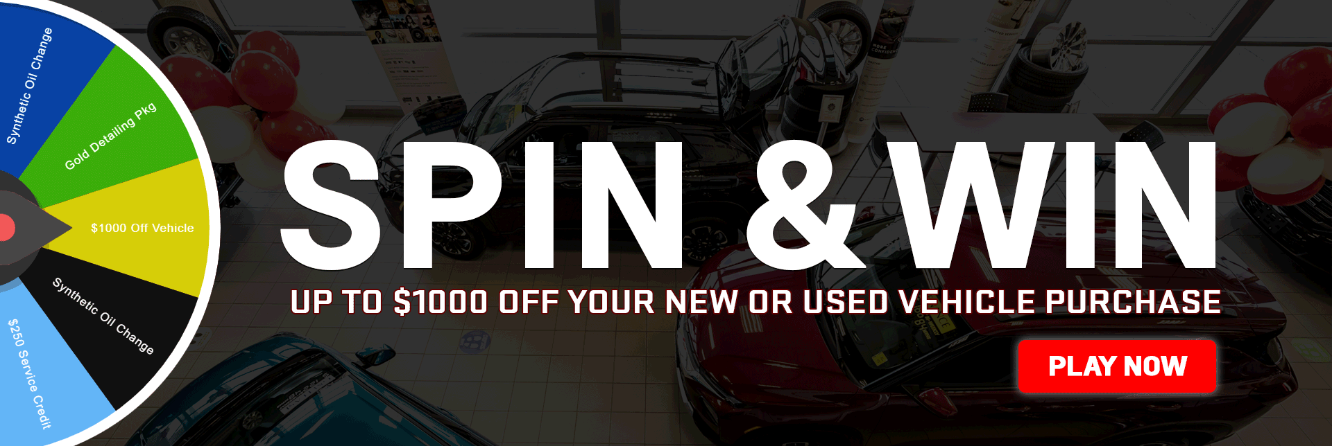 Spin & Win Up To $1000 Off Your Purchase