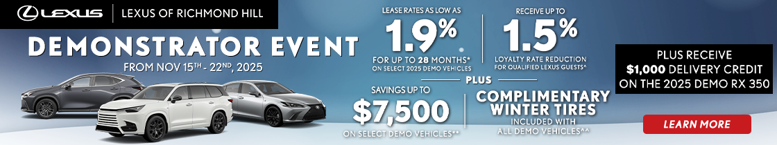 Demonstrator Event at Lexus of Richmond Hill