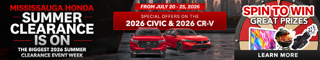 Mississauga Honda Summer Clearance Is On