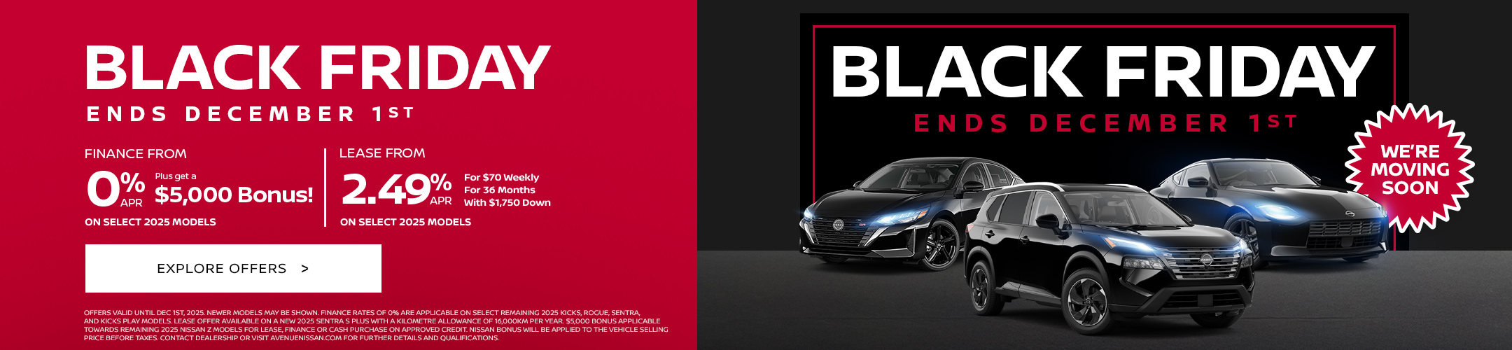 BLACK FRIDAY Offers at Avenue Nissan!